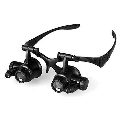 Watch Repair Glasses Eyewear Magnifier Loupe with LED 10X 15X 20X 25X