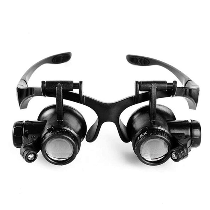 Watch Repair Glasses Eyewear Magnifier Loupe with LED 10X 15X 20X 25X