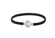 Sterling Silver Brown Leather Bracelet 19m/7.5"9