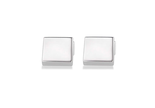 Hoxton London Men's Sterling Silver Plain Square Cufflinks