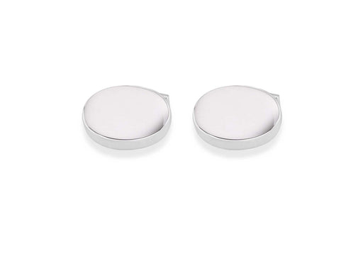 Hoxton London Men's Sterling Silver Plain Oval Cufflinks