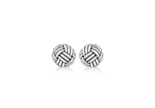 Hoxton London Men's Sterling Silver Oval Weave Cufflinks