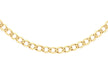 9ct Yellow Gold 100 Diamond Cut Flat Curb Chain 41m/16"9