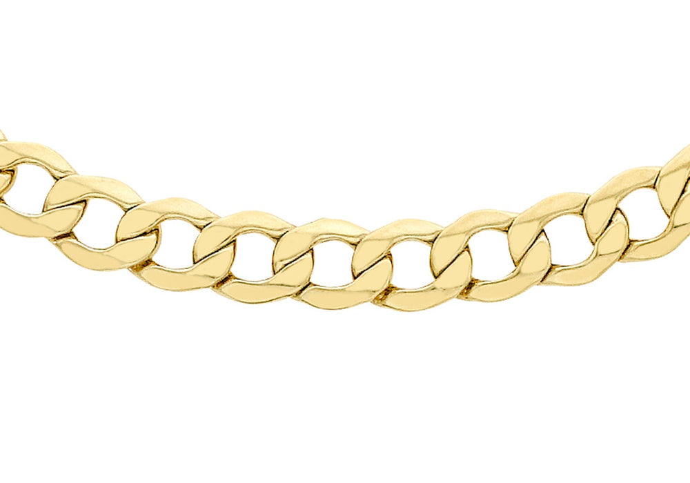 9ct Yellow Gold 120 Diamond Cut Curb Chain