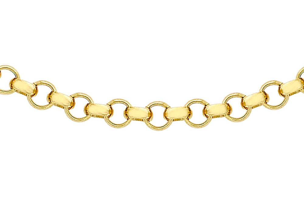 9ct Yellow Gold 100 Round Belcher Chain