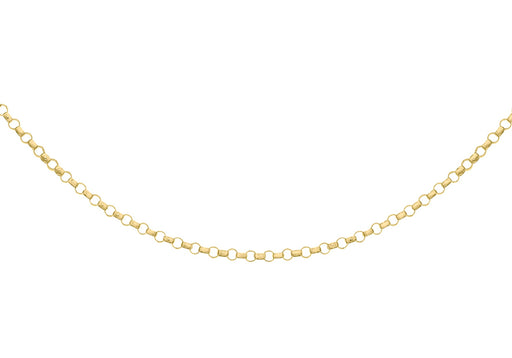 9ct Yellow Gold 1.1mm Round Belcher  Chain 41m/16"9