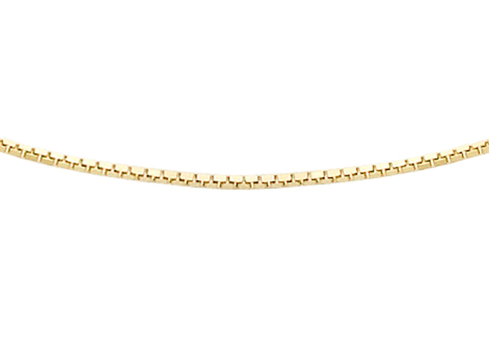 9ct Yellow Gold 10 Mirror Box Chain 41m/16"9