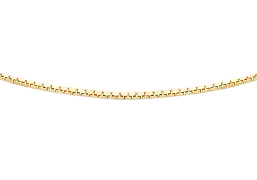 9ct Yellow Gold 10 Mirror Box Chain 41m/16"9