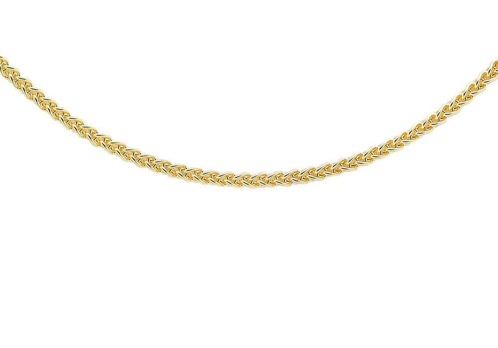 9ct Yellow Gold 1.4mm Spiga Chain 46m/18"9