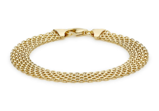 9ct Yellow Gold Bismark Bracelet 19m/7.5"9