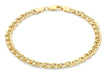 9ct Yellow Gold Double Hollow Link Bracelet 18m/7"9