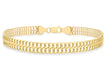 9ct Yellow Gold 6.6mm Double-Curb-Chain Bracelet 19m/7.5"9