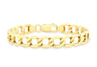 9ct Yellow Gold 150 6-Sided Curb Chain Bracelet 18.5m/7.25"9