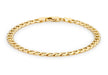 9ct Yellow Gold 120 6-Sided Curb Chain Bracelet 21.5m/8.5"9