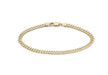 9ct Yellow Gold Diamond Cut 4.3mm Round Link Curb Bracelet 19m/7.5"9