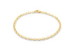 9ct Yellow Gold 100 Oval Belcher  Bracelet 19m/7.5"9