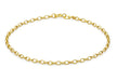 9ct Yellow Gold Hollow Diamond Cut Oval Belcher  Bracelet 19m/7.5"9
