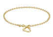 9ct Yellow Gold 11.6mm x 10mm Heart Drop Bracelet 18m/7"9