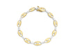 9ct 2-Colour Gold 0.20t Diamond Set Link Bracelet