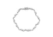 9ct White Gold 0.35t Diamond DoughnCut Wave Link Bracelet 17m/6.7"9