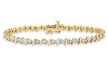 9ct Yellow Gold 0.50ct Diamond Wave-Link Bracelet 19m/7.5"9