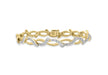 9ct Yellow Gold 0.81ct Diamond Waves Bracelet 