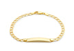 9ct Yellow Gold 25mm x 5.5mm Flat 100 Curb ID Bracelet 18m/7"9