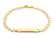 9ct Yellow Gold 33mm x 7mm Flat 120 Curb ID Bracelet 19m/7.5"9