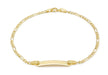 9ct Yellow Gold 19.5mm x 4.9mm Hollow Figaro Child's ID Bracelet 15m/6"9