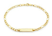 9ct Yellow Gold 19.5mm x 4.9mm Hollow Figaro ID Bracelet 18m/7"9