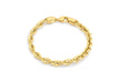 9ct Yellow Gold 100 Diamond Cut Prince of Wales Chain Bracelet 18m/7"9