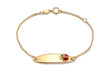 9ct Yellow Gold ID Ladybird-Detail Child's Adjustable Bracelet