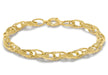 9ct Yellow Gold Double Oval Textured Link Bracelet 19m/7.5"9