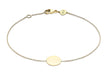 9ct Yellow Gold 10mm Disc Adjustable Bracelet 18m/7"-19m/7.5"9