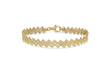 9ct Yellow Gold Diamond Cut Ball Zigzag Bracelet 19m/7.5"9