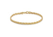 9ct Yellow Gold Flat Plaited Snake Chain Bracelet 18m/7"9