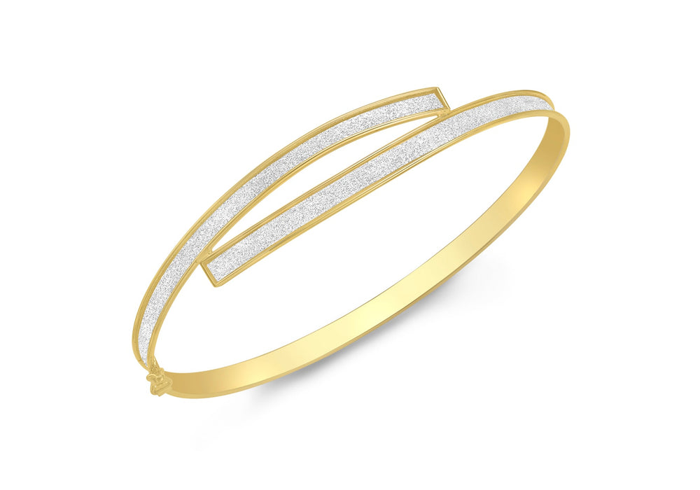 9ct Yellow Gold Crossover Stardust Bangle