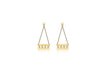 9ct Yellow Gold Bar and Hanging Discs Drop Earrings