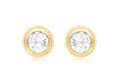 9ct Gold Round Doughnut CZ Stud Earrings