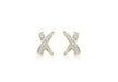 9ct Yellow Gold 0.05t Diamond Kiss Stud Earrings