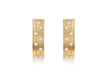 9ct Yellow Gold 0.12t Diamond urved Bar Drop Earrings