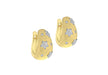 9ct Yellow Gold 0.25t Diamond Star-Patterned Satin Half-Band Earrings