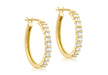 9ct Yellow Gold 0.25t Diamond Creole Earrings