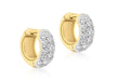 9ct Yellow Gold 0.50ct Diamond Pave Set Huggy Earrings