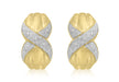 9ct Yellow Gold 0.07t Diamond Kiss Earrings