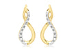 9ct Yellow Gold 0.06t Diamond 'Figure 8' Drop Earrings