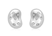 9ct White Gold 0.21ct Diamond Coffee Bean Earrings