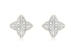 9ct Yellow Gold 0.10ct Diamond Celtic Cross Stud Earrings