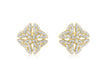 9ct Yellow Gold 0.10ct Diamond Celtic Cross Stud Earrings