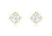 9ct Yellow Gold 0.50ct Diamond 4mm Solitaire Stud Earrings